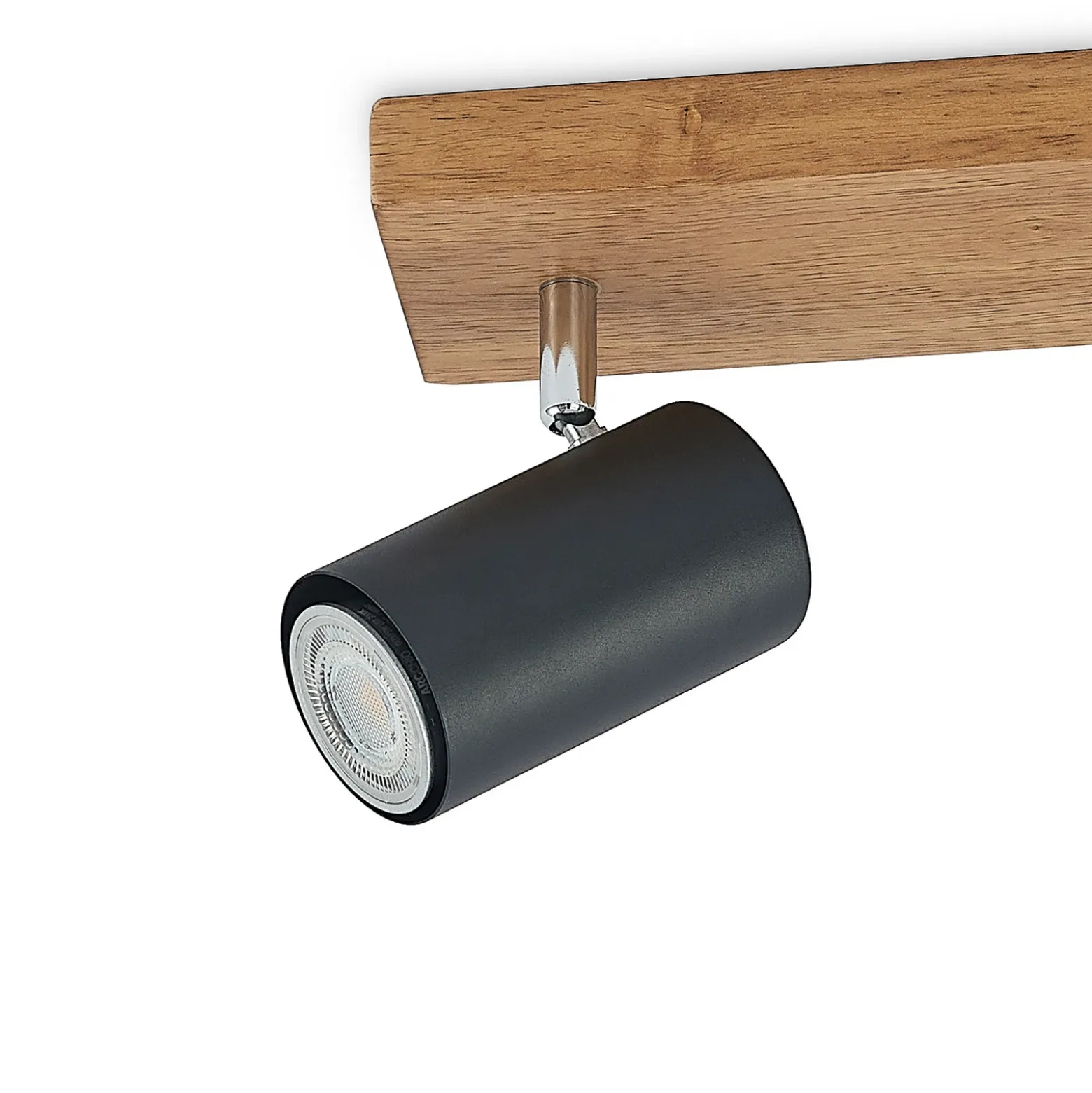 Lindby Maniva downlight de techo, 44cm, 3 luces, negro, GU10