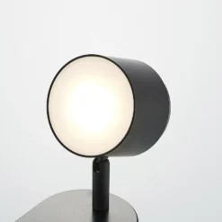 Lindby Marrie foco LED con interruptor, negro
