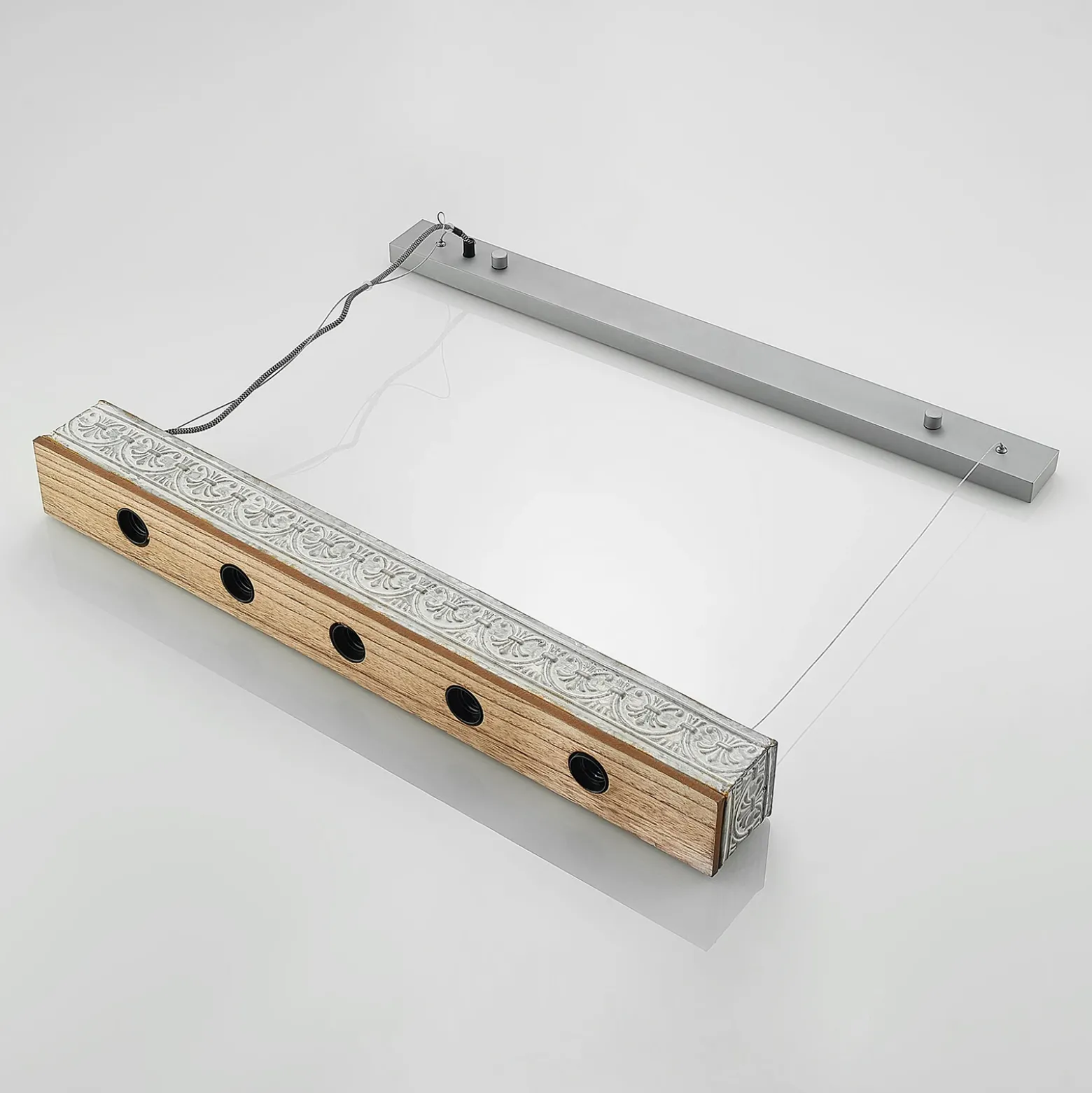Lindby Mella colgante, motivo ornamental, 5 luces