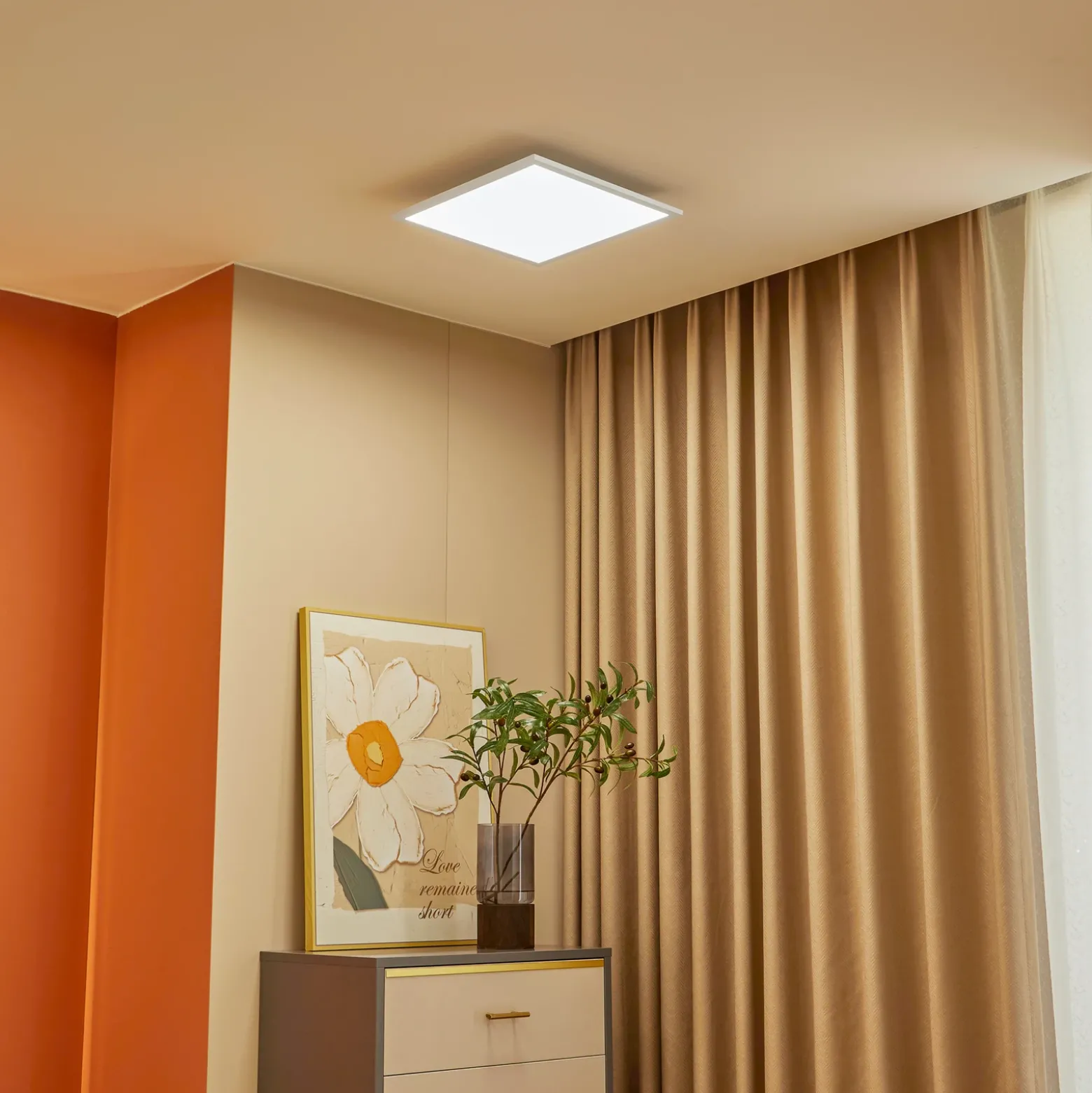 Lindby panel LED Lamin, blanco, 40 cm, CCT, atenuable, control remoto