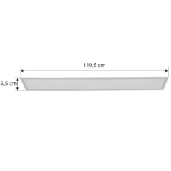 Lindby panel LED Lamin, blanco, 120 cm, CCT, atenuable, control remoto