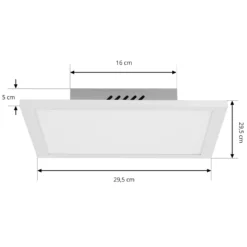 Lindby panel LED Lamin, blanco, 30 cm, CCT, atenuable, control remoto