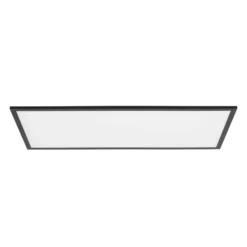 Lindby panel LED Lamin, negro, 80 cm, CCT, atenuable, control remoto