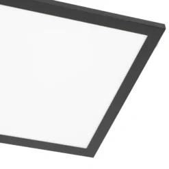 Lindby panel LED Lamin, negro, 30 cm, CCT, atenuable, control remoto