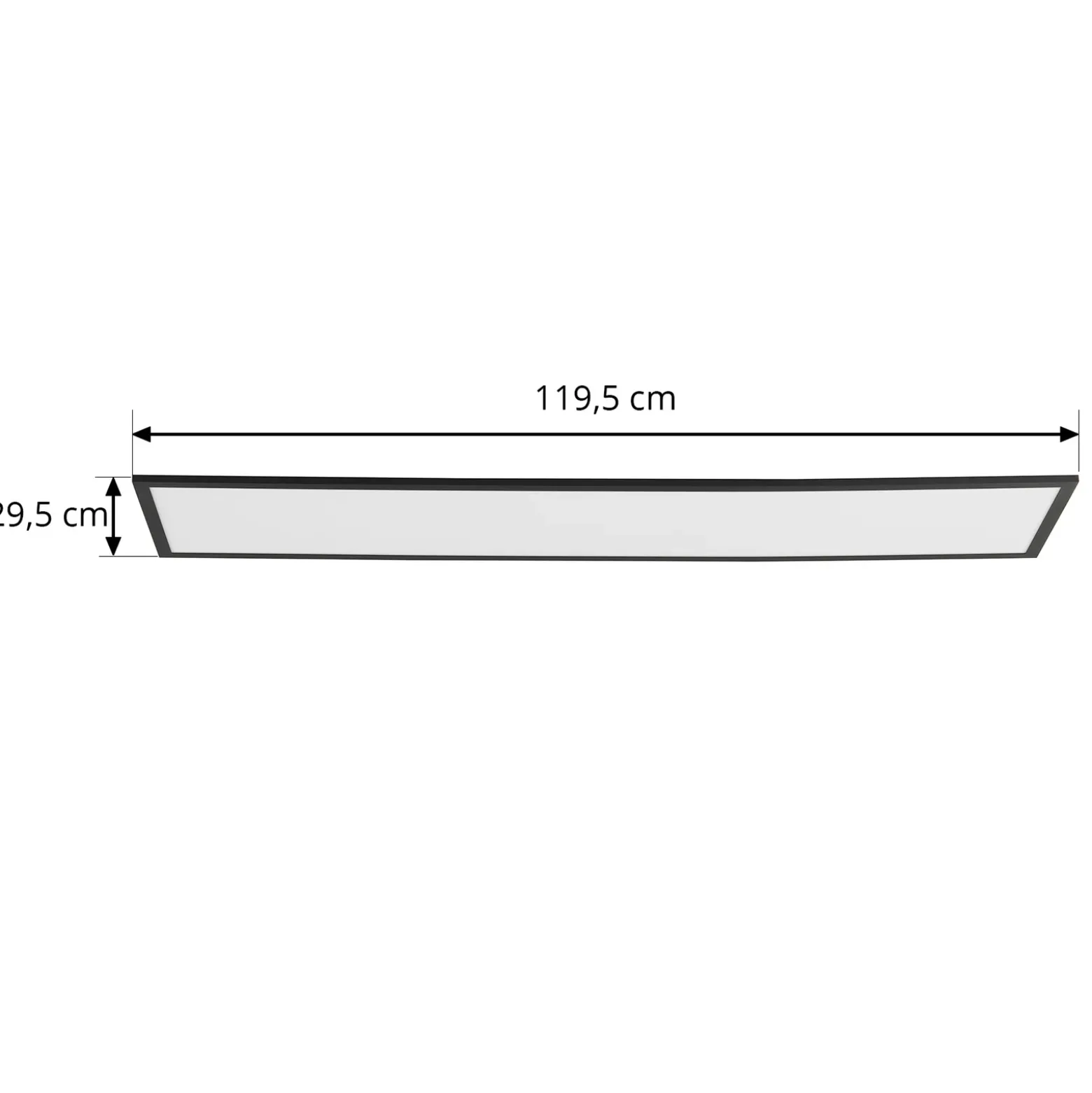 Lindby panel LED Lamin, negro, 120cm, CCT, atenuable, control remoto