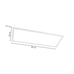 Lindby Panel LED Livel, CCT, 80 cm x 30 cm, control remoto