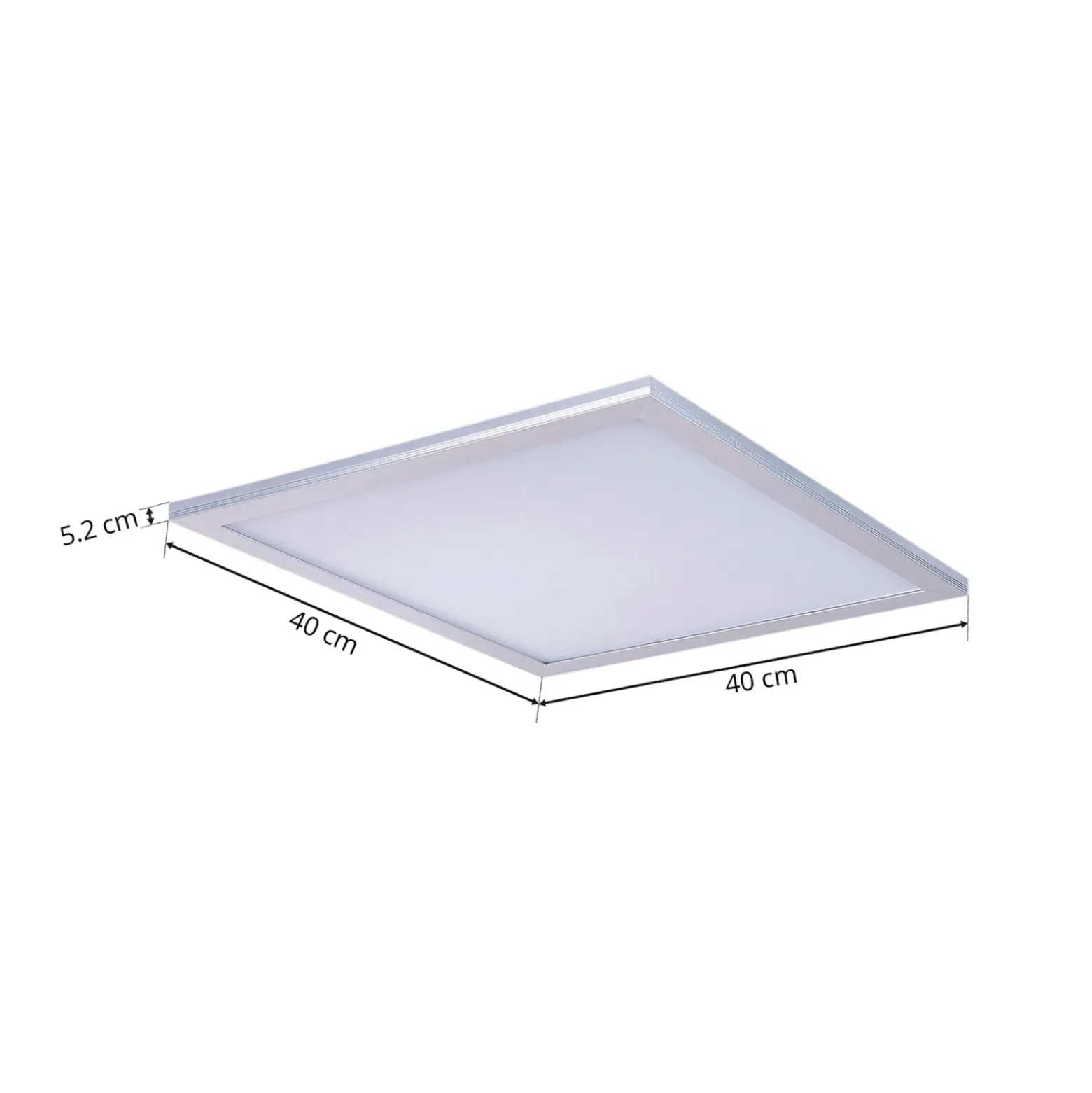 Lindby Panel LED Livel, CCT, 40 cm x 40 cm, control remoto