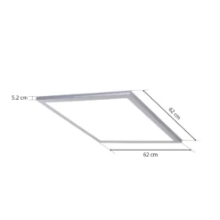 Lindby Panel LED Livel, CCT, 62 cm x 62 cm, control remoto
