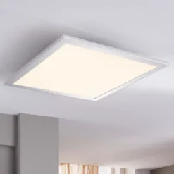 Lindby panel LED Livel, juego de 2, 4.000 K, 40 x 40 cm, plateado