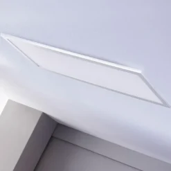 Lindby panel LED Livel, juego de 2, 4.000 K, 80 x 30 cm, plateado