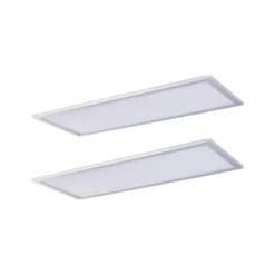 Lindby panel LED Livel, juego de 2, 4.000 K, 80 x 30 cm, plateado