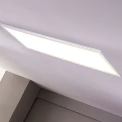 Lindby panel LED Livel, juego de 2, 4.000 K, 80 x 30 cm, plateado