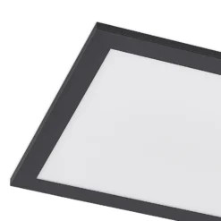 Lindby Panel LED Nelios, 80 x 30 cm, CCT, negro, metal