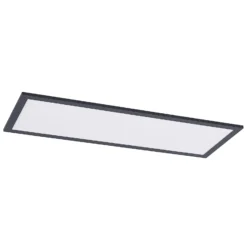 Lindby Panel LED Nelios, 80 x 30 cm, CCT, negro, metal