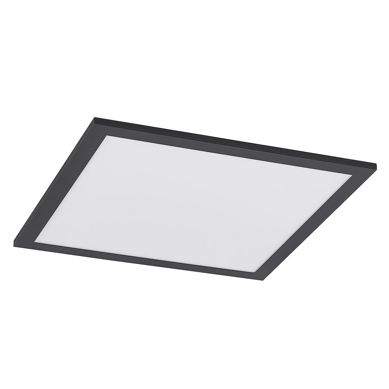 Lindby Panel LED Nelios, 40 x 40 cm, CCT, negro, metal