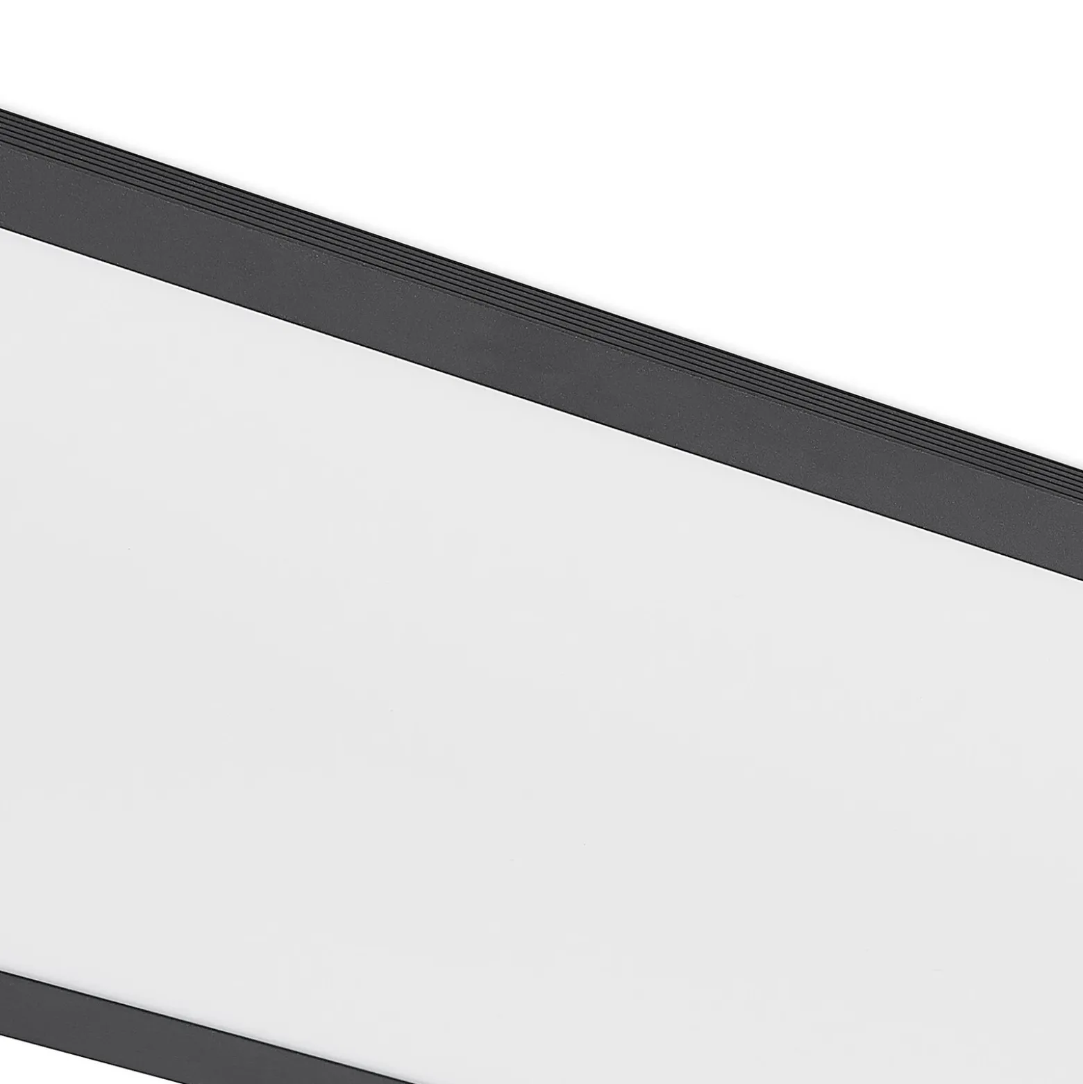 Lindby Panel LED Nelios, 120 x 30 cm, CCT, negro, metal
