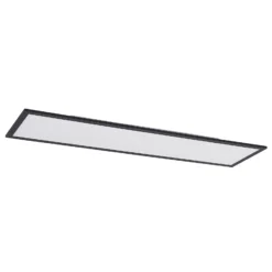 Lindby Panel LED Nelios, 120 x 30 cm, CCT, negro, metal