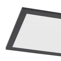 Lindby Panel LED Nelios, 120 x 30 cm, CCT, negro, metal