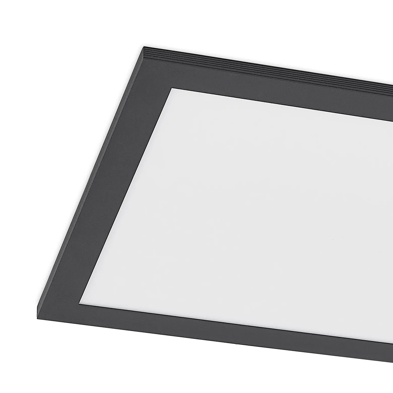 Lindby Panel LED Nelios, 120 x 30 cm, CCT, negro, metal