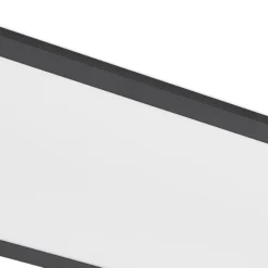 Lindby Panel LED Nelios, 120 x 30 cm, CCT, negro, metal