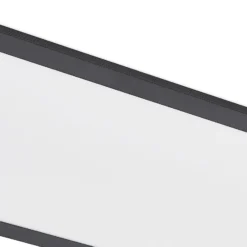 Lindby Panel LED Nelios, 120 x 30 cm, 4000K, negro, metal