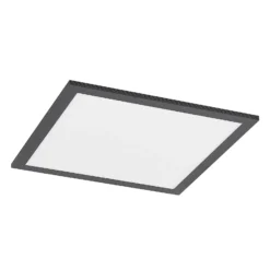 Lindby Panel LED Nelios, 40 x 40 cm, 4.000 K, negro, metal