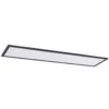 Lindby Panel LED Nelios, 120 x 30 cm, 4000K, negro, metal