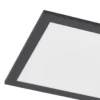 Lindby Panel LED Nelios, 80 x 30 cm, 4.000 K, negro, metal