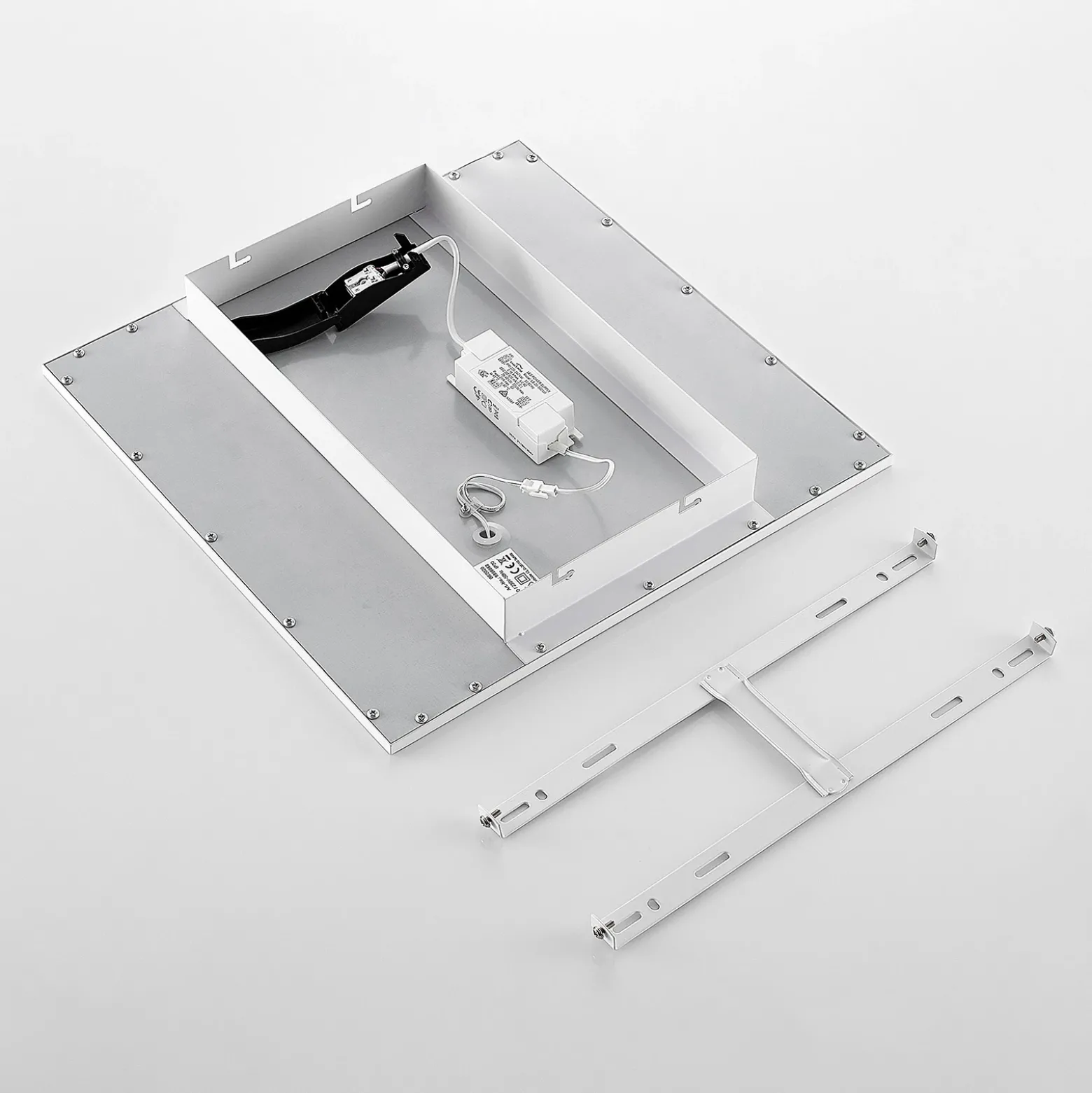 Lindby panel LED Quais, 40 x 40 cm, blanco, aluminio, 4.000K
