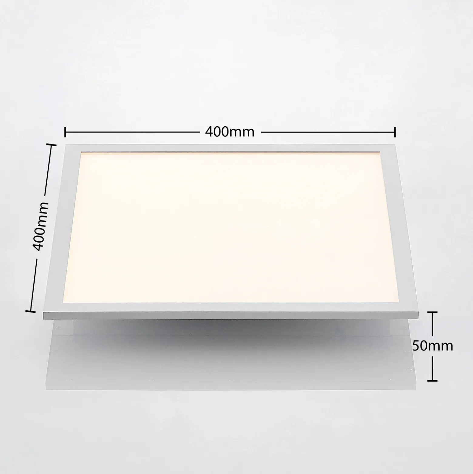 Lindby panel LED Quais, 40 x 40 cm, blanco, aluminio, 4.000K