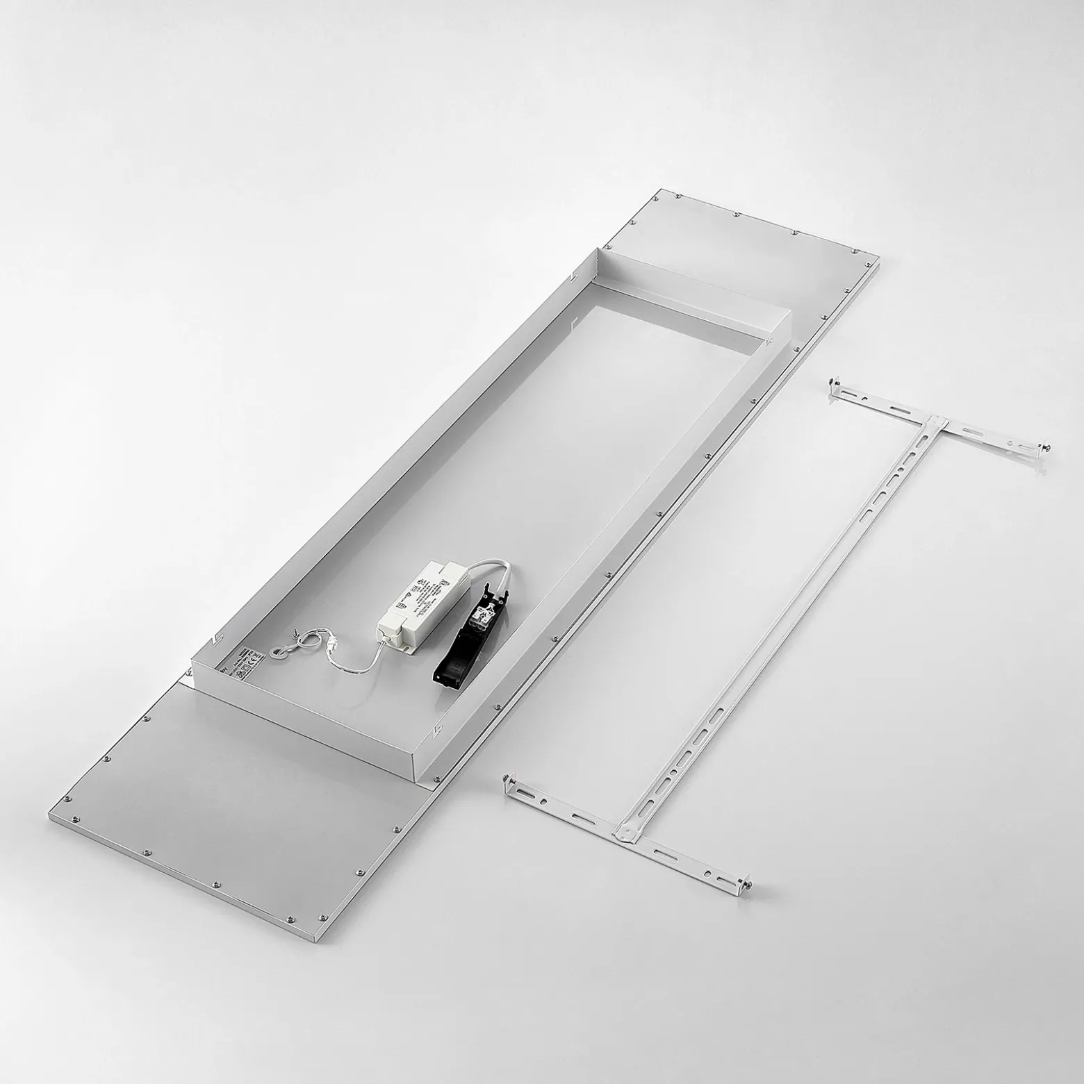 Lindby panel LED Quais, 30 x 120 cm, blanco, aluminio, 4.000K