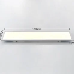Lindby panel LED Quais, 30 x 120 cm, blanco, aluminio, 4.000K