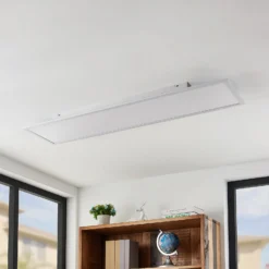 Lindby panel LED Quais, 30 x 120 cm, blanco, aluminio, 4.000K