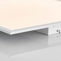Lindby panel LED Quais, 60 x 60 cm, blanco, aluminio, 4.000K