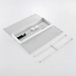 Lindby panel LED Quais, 60 x 60 cm, blanco, aluminio, 4.000K