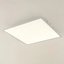 Lindby panel LED Quais, 60 x 60 cm, blanco, aluminio, 4.000K