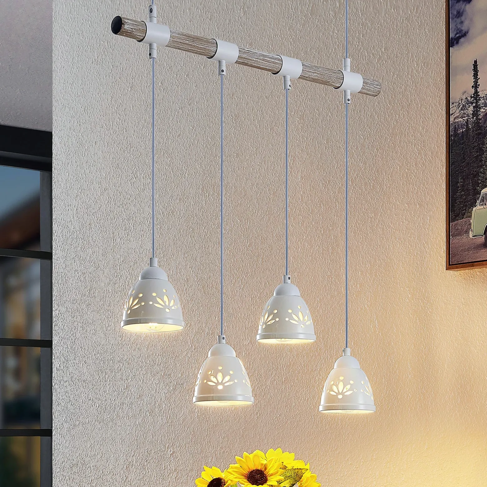Lindby Pimana lámpara colgante, 4 luces