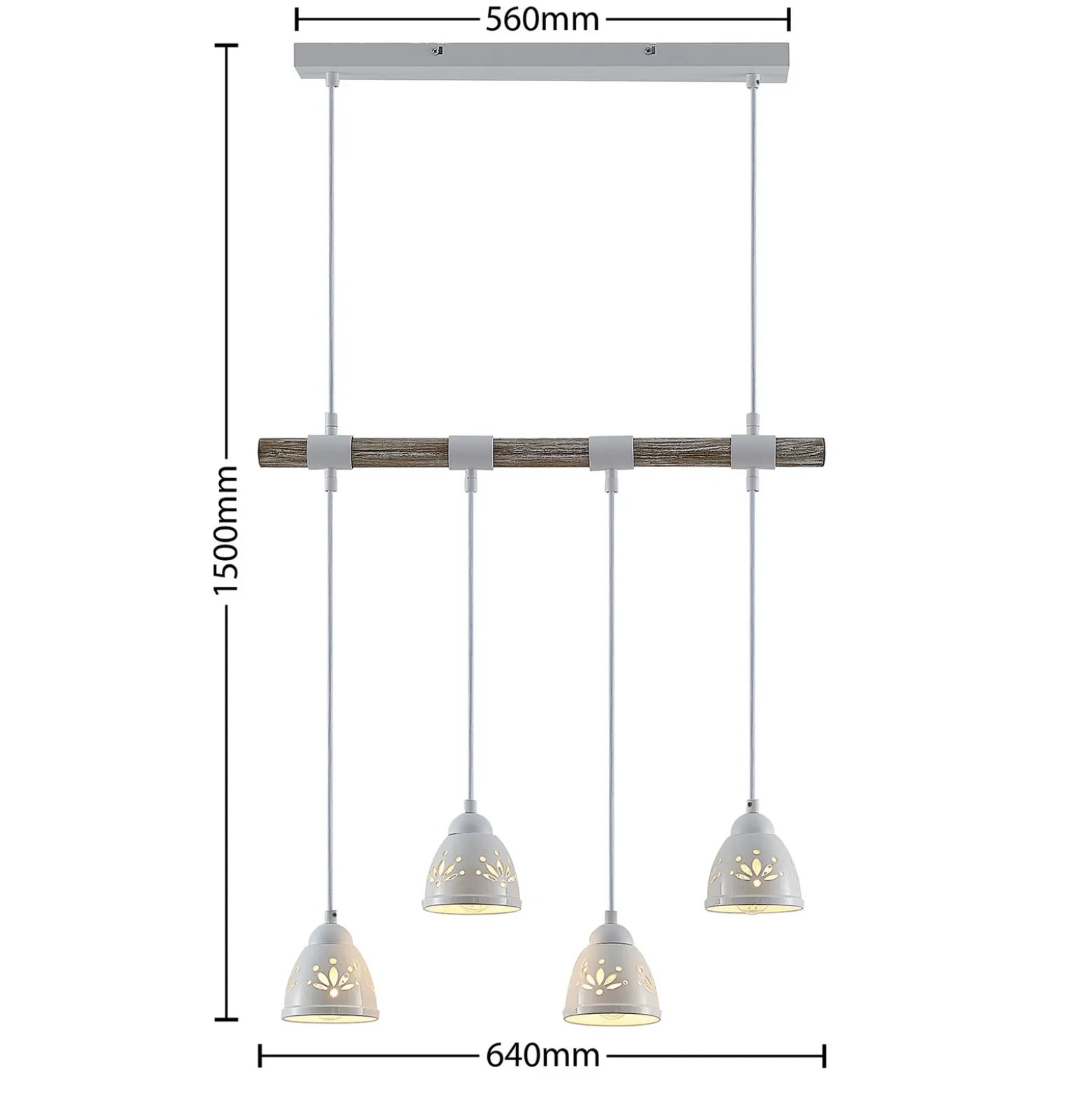 Lindby Pimana lámpara colgante, 4 luces