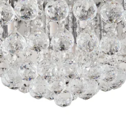 Lindby plafón Antonino, 8 luces, cromo, cristal, 55cm