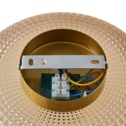 Lindby Plafón Hildur, Ø 25 cm, ámbar, cristal