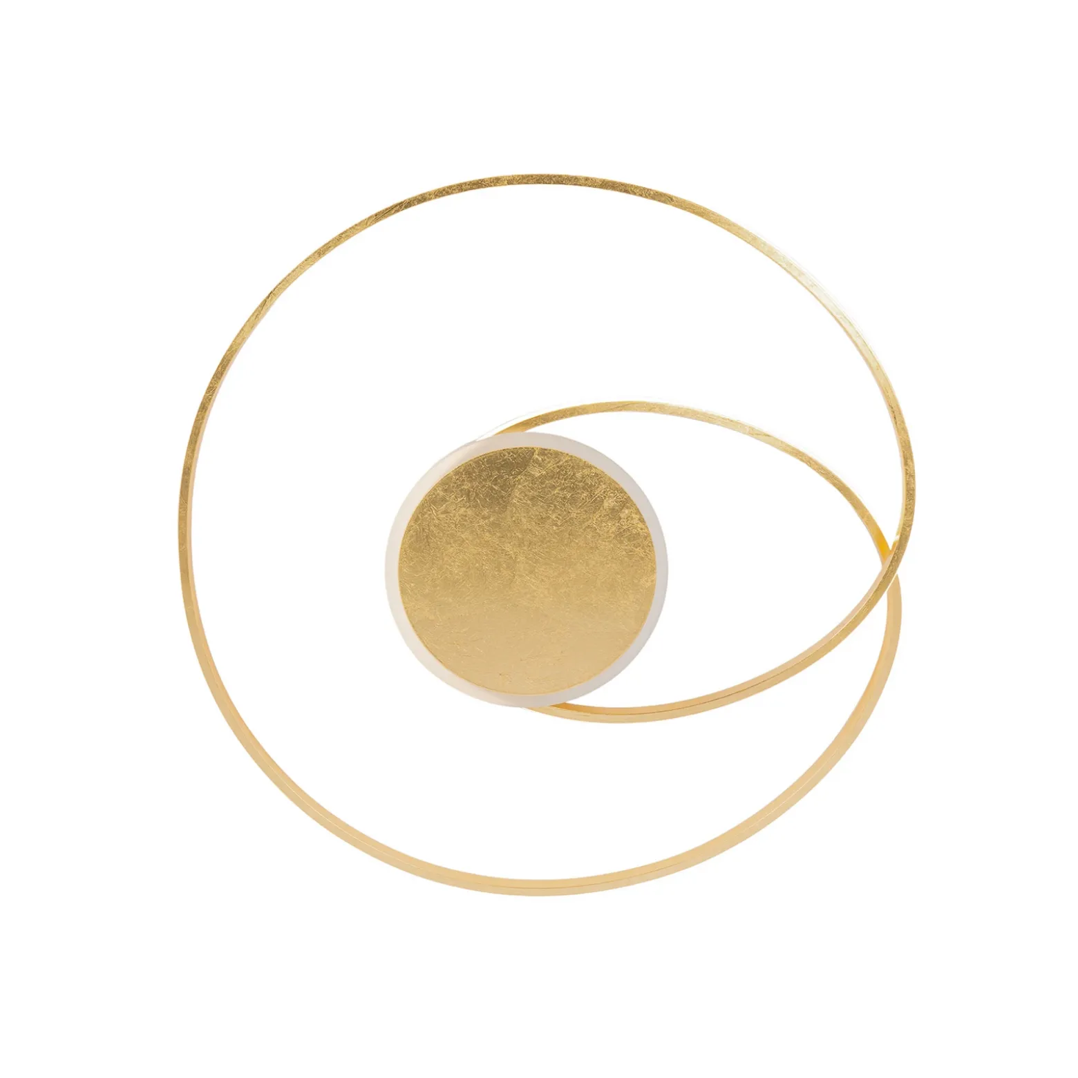 Lindby plafón LED Dorle, Ø 60 cm, dorado, aluminio