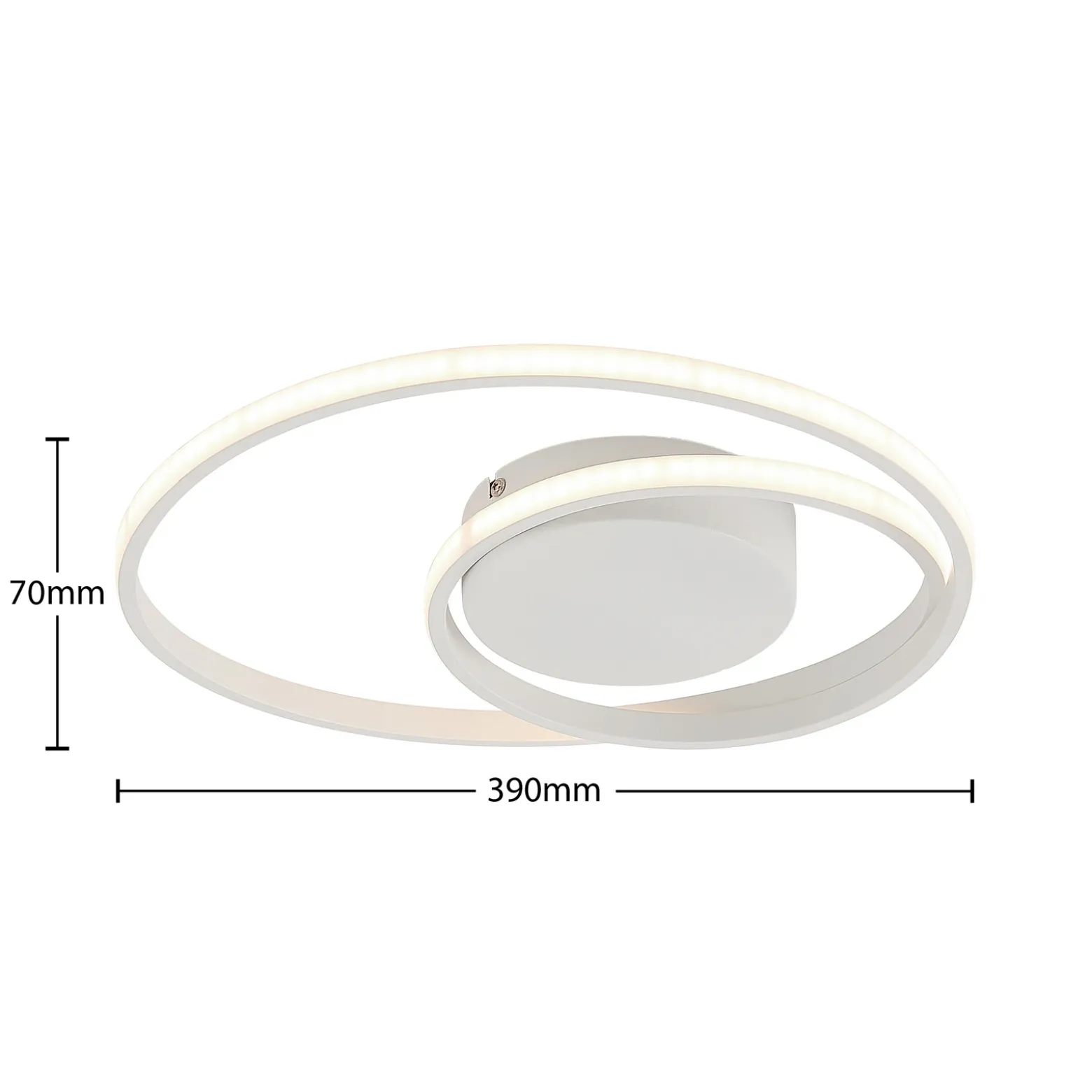 Lindby Plafón LED Emisua, blanco, CCT, atenuable