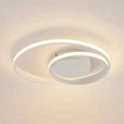 Lindby Plafón LED Emisua, blanco, CCT, atenuable
