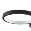 Lindby Plafón LED Evengeline, negro, aluminio, 88 cm