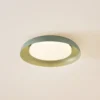 Lindby Plafón LED Florie, verde, metal, Ø 40 cm