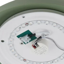 Lindby Plafón LED Florie, verde, metal, Ø 40 cm