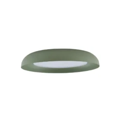 Lindby Plafón LED Florie, verde, metal, Ø 40 cm