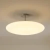 Lindby Plafón LED Gunda, blanco, cristal, Ø 48 cm, atenuable