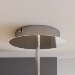 Lindby Plafón LED Gunda, blanco, cristal, Ø 48 cm, atenuable