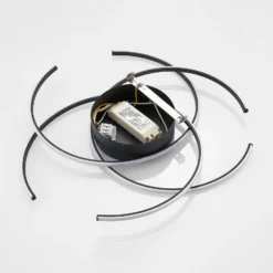 Lindby plafón LED, Hamza, Ø 49 cm, negro, aluminio